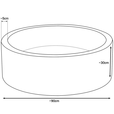 Suchy basen piankowy ze sztruksu z 300 piłeczkami ⌀90 cm Suchy basen piankowy ze sztruksu z 300 piłeczkami ⌀90 cm